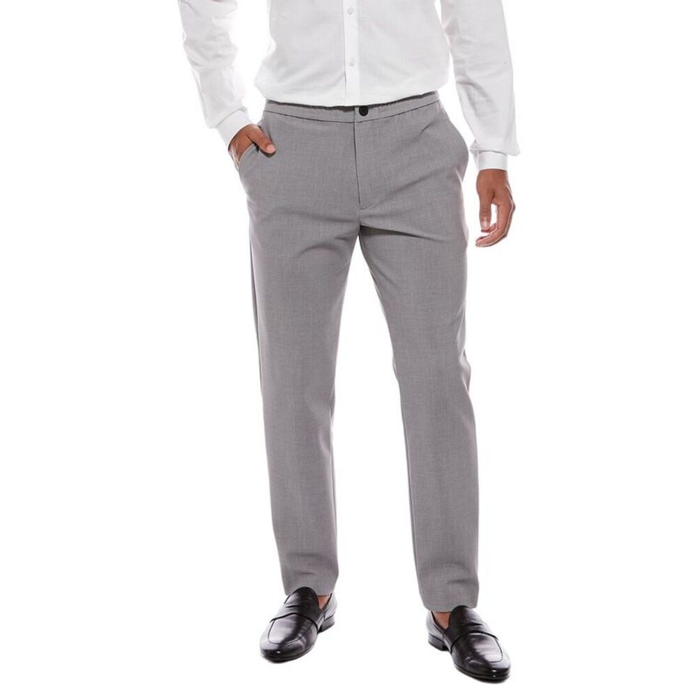 Theory Mens  Mayer Wool-Blend Pant, Grey